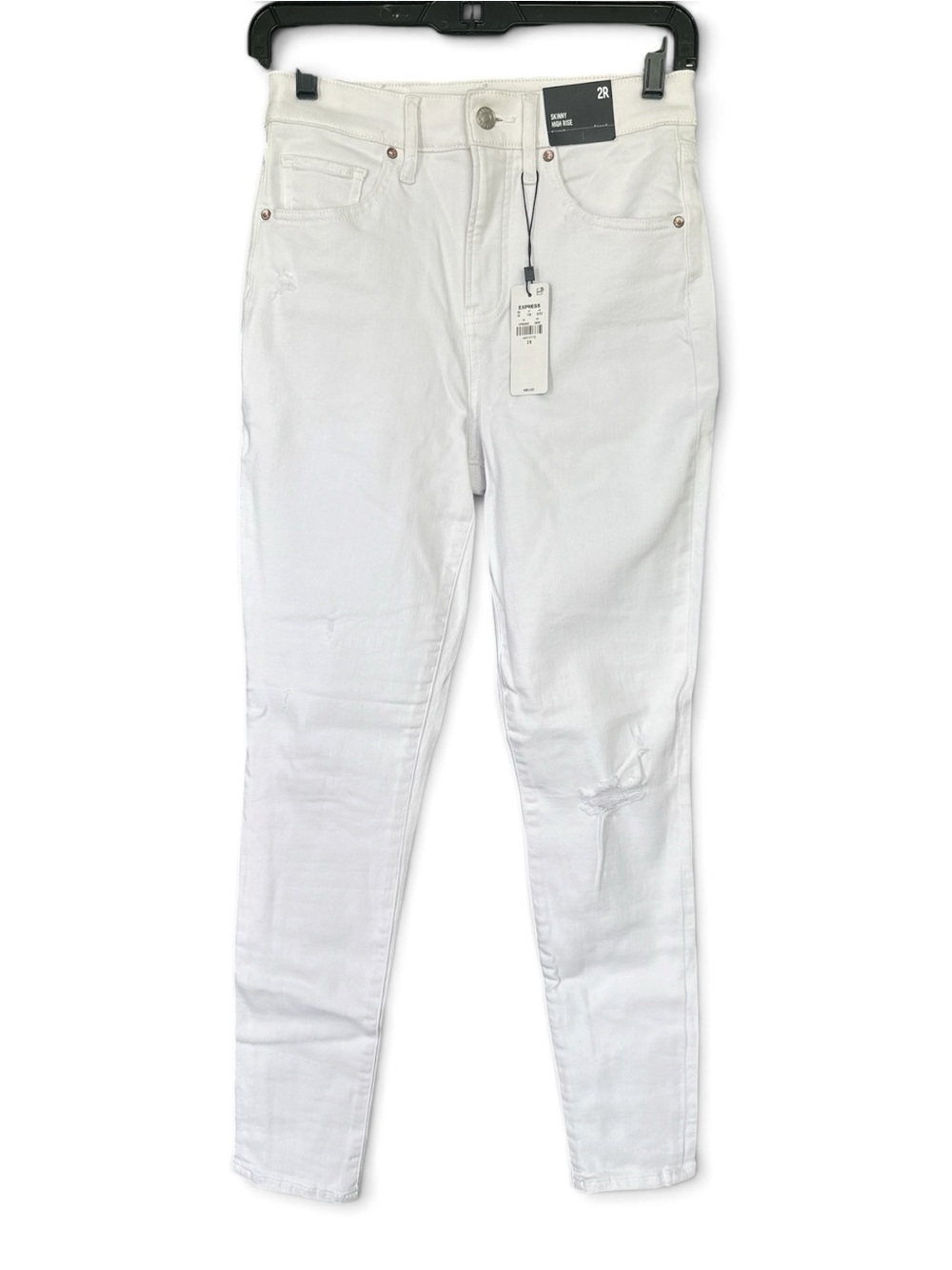 NWT Express Women's White High-Rise Skinny Jeans - Picture 1 of 8